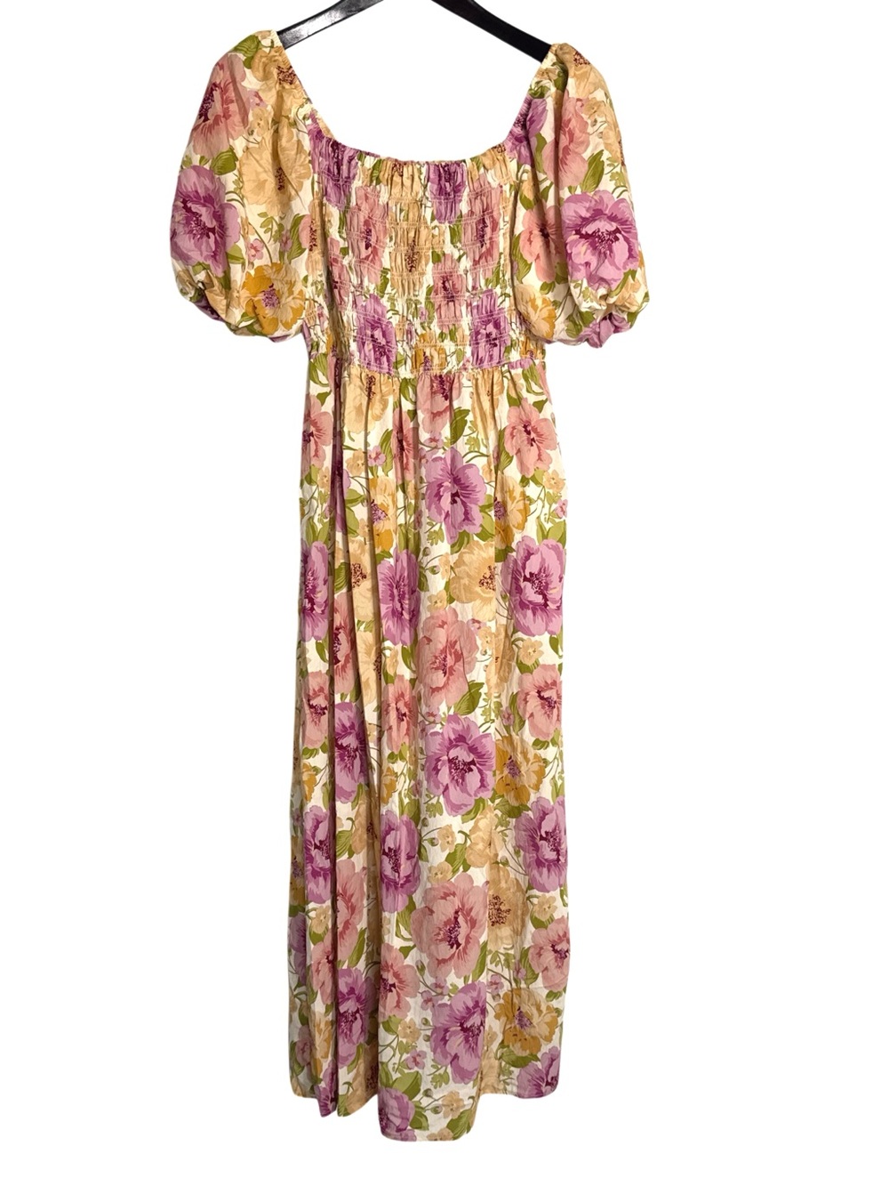 Joie Floral Smocked Midi Dress | Puff Sleeve | Women’s Small | Cottagecore